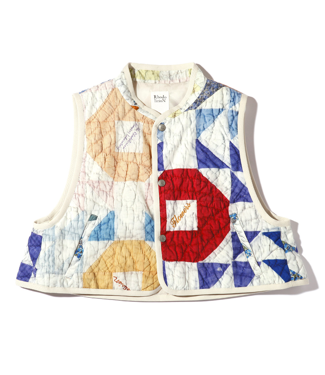 Padding Vest -Printed Patchwork Quilt / Patchwork ¥30,800